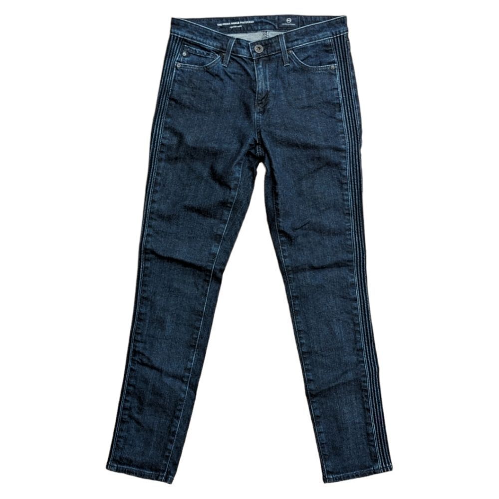 AG Adriano Goldschmied The Prima Ankle Pintucked Cigarette Ankle Jeans Size 25R